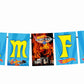 Hot Racing Wheels Theme I Am Five 5th Birthday Banner for Photo Shoot Backdrop and Theme Party