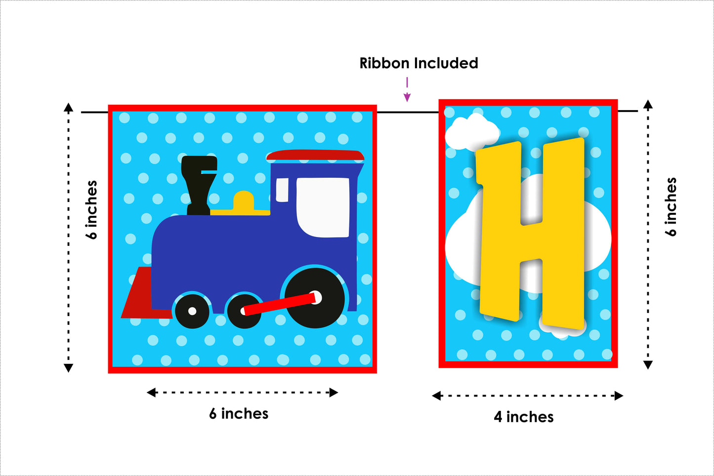 Train Theme Happy Birthday Decoration Hanging and Banner for Photo Shoot Backdrop and Theme Party
