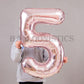 Number 5 Rose Gold Foil Balloon 40 Inches