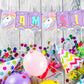 Unicorn Theme I Am Six 6th Birthday Banner for Photo Shoot Backdrop and Theme Party