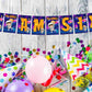 Space Theme I Am Six 6th Birthday Banner for Photo Shoot Backdrop and Theme Party