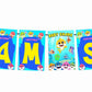 Baby Shark Theme I Am Six 6th Birthday Banner for Photo Shoot Backdrop and Theme Party