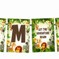 Jungle Theme I Am Six 6th Birthday Banner for Photo Shoot Backdrop and Theme Party