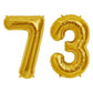 Number 73 Gold Foil Balloon 16 Inches