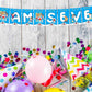Doremon Theme I Am Seven 7th Birthday Banner for Photo Shoot Backdrop and Theme Party
