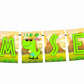 Dinosaur Theme I Am Seven 7th Birthday Banner for Photo Shoot Backdrop and Theme Party