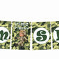 Camo Military I Am Seven 7th Birthday Banner for Photo Shoot Backdrop and Theme Party
