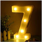 Number 7 LED Marquee Light Sign for Birthday Party Family Wedding Decor Walls Hanging