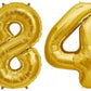 Number 84 Gold Foil Balloon 16 Inches