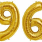 Number 96 Gold Foil Balloon 16 Inches