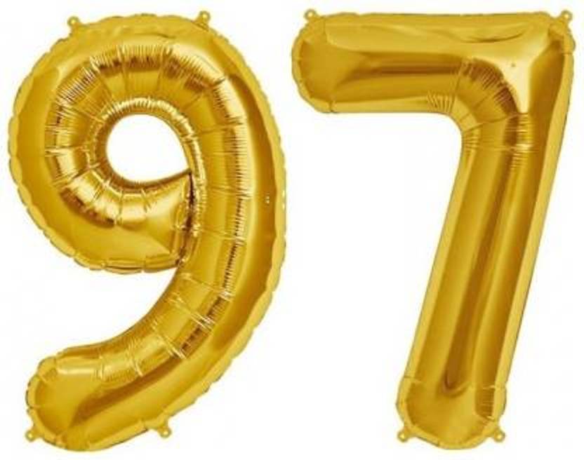 Number 97 Gold Foil Balloon 16 Inches