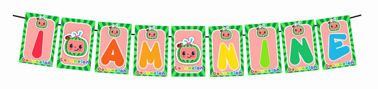 Cocomelon Theme I Am Nine 9th Birthday Banner for Photo Shoot Backdrop and Theme Party