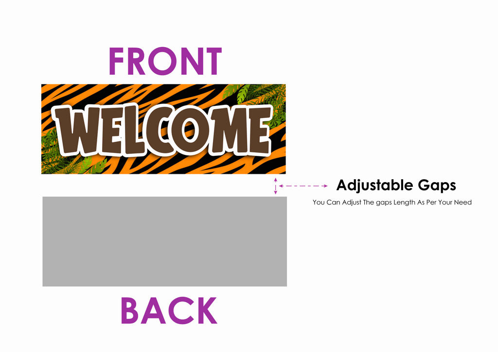 African Safari Theme Welcome Board Welcome to My Birthday Party Board for Door Party Hall Entrance Decoration Party Item for Indoor and Outdoor 2.3 feet