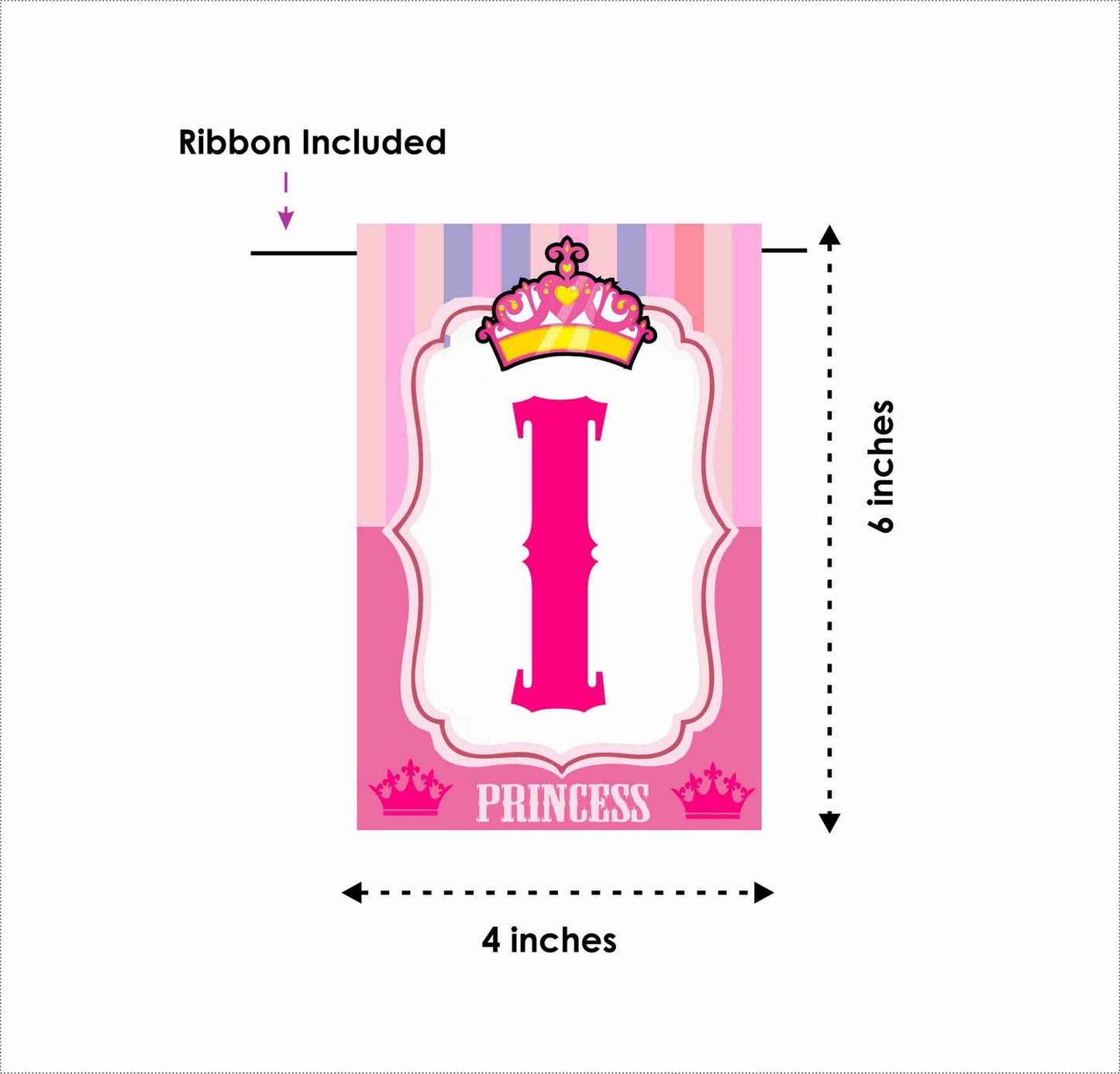 Princess Theme I Am Five 5th Birthday Banner for Photo Shoot Backdrop and Theme Party
