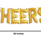 Cheers to 50 Birthday Foil Balloon Combo Party Decoration for Anniversary Celebration 16 Inches