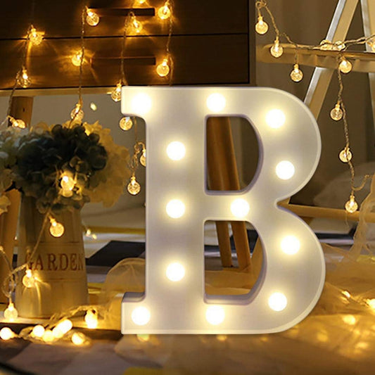 Alphabet B LED Marquee Light Sign for Birthday Party Family Wedding Decor Walls Hanging