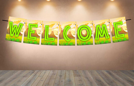 Dinosaur Theme Welcome Banner for Party Entrance Home Welcoming Birthday Decoration Party Item