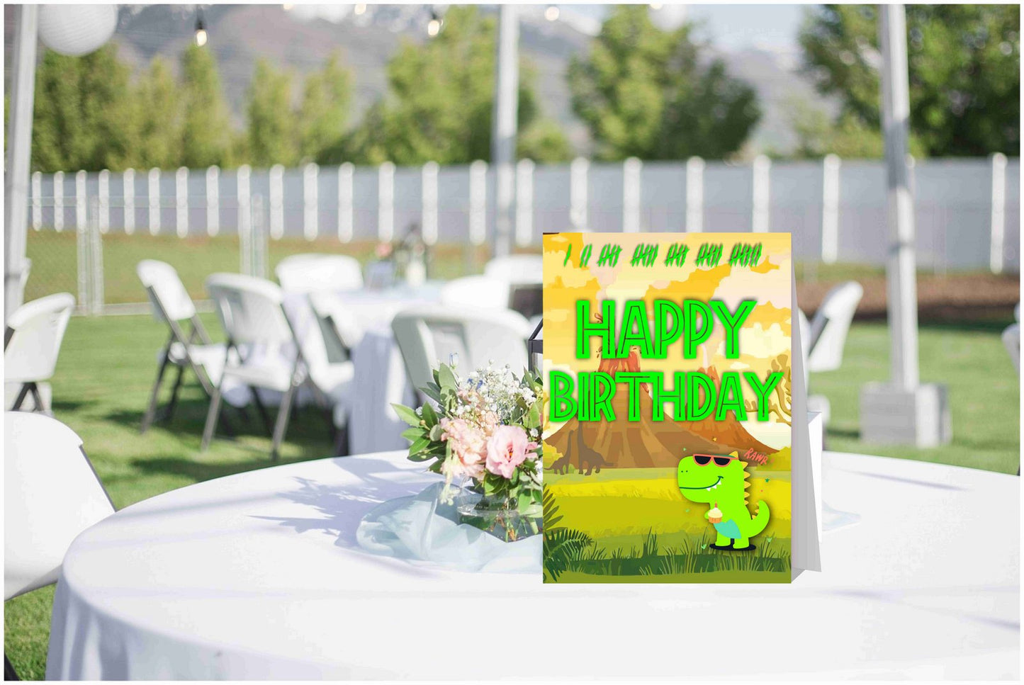 Dinosaur Theme Cake Table and Guest Table Birthday Decoration Centerpiece Pack of 2