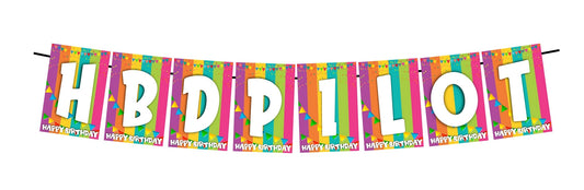 Happy Birthday Pilot Birthday Decoration Hanging and Banner for Photo Shoot Backdrop and Theme Party