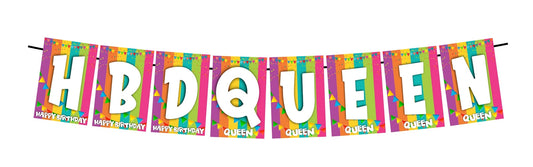 Happy Birthday Queen Birthday Decoration Hanging and Banner for Photo Shoot Backdrop and Theme Party