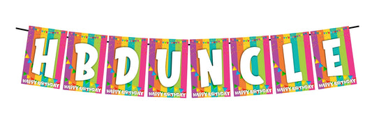 Happy Birthday Uncle Birthday Decoration Hanging and Banner for Photo Shoot Backdrop and Theme Party