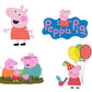 Peppa Cardboard Cutout for Theme Birthday Background Decoration