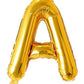 Alphabet A Gold Foil Balloon 16 Inches