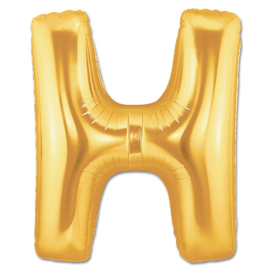 Alphabet H Gold Foil Balloon 16 Inches