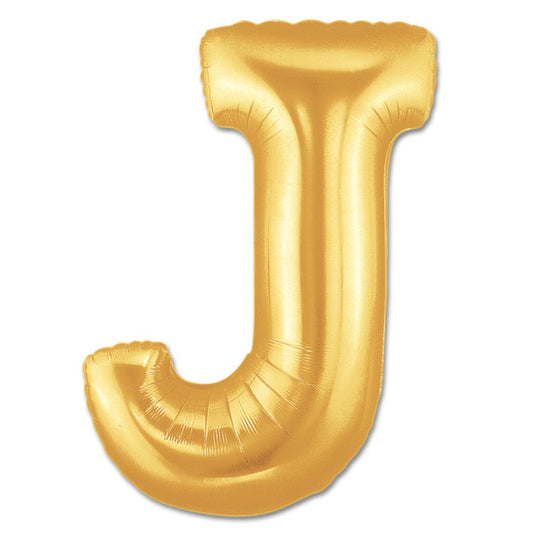 Alphabet J Gold Foil Balloon 16 Inches