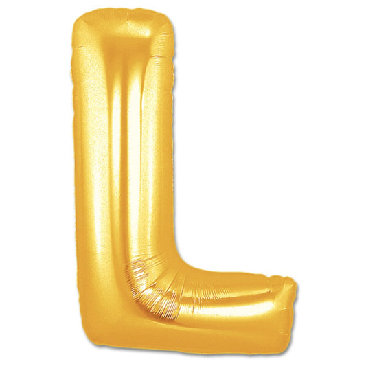 Alphabet L Gold Foil Balloon 16 Inches