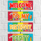 Number Blocks Theme Welcome Board Welcome to My Birthday Party Board for Door Party Hall Entrance Decoration Party Item for Indoor and Outdoor 2.3 feet