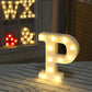 Alphabet P LED Marquee Light Sign for Birthday Party Family Wedding Decor Walls Hanging