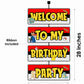 Pokemon Theme Welcome Board Welcome to My Birthday Party Board for Door Party Hall Entrance Decoration Party Item for Indoor and Outdoor 2.3 feet