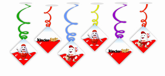 Kinderjoy Ceiling Hanging Swirls Decorations Cutout Festive Party Supplies (Pack of 6 swirls and cutout)