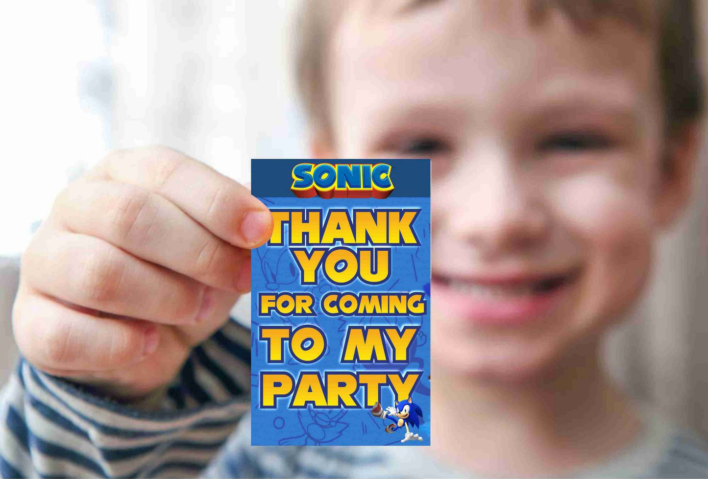 Sonic Theme Return Gifts Thank You Tags Thank u Cards for Gifts 20 Nos Cards and Glue Dots