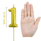 Number 4 Gold Birthday Candle – Gold Number Candle on Stick – Elegant Number Candles for Birthday Anniversary Wedding Party Pack of 1