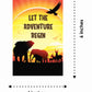 African Safari Theme Children's Birthday Party Invitations Cards with Envelopes (Pack of 10)
