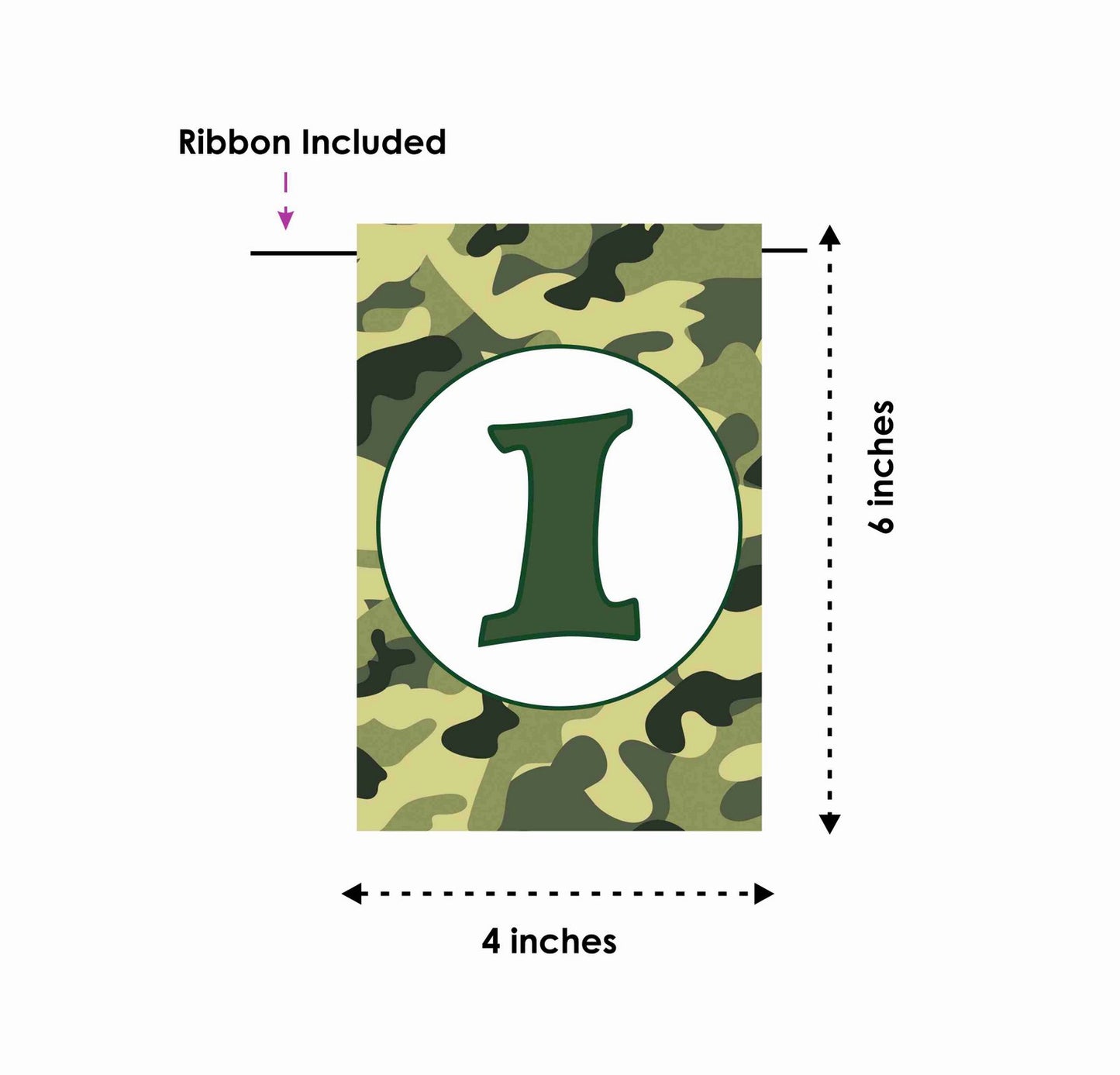 Camo Military I Am Three 3rd Birthday Banner for Photo Shoot Backdrop and Theme Party