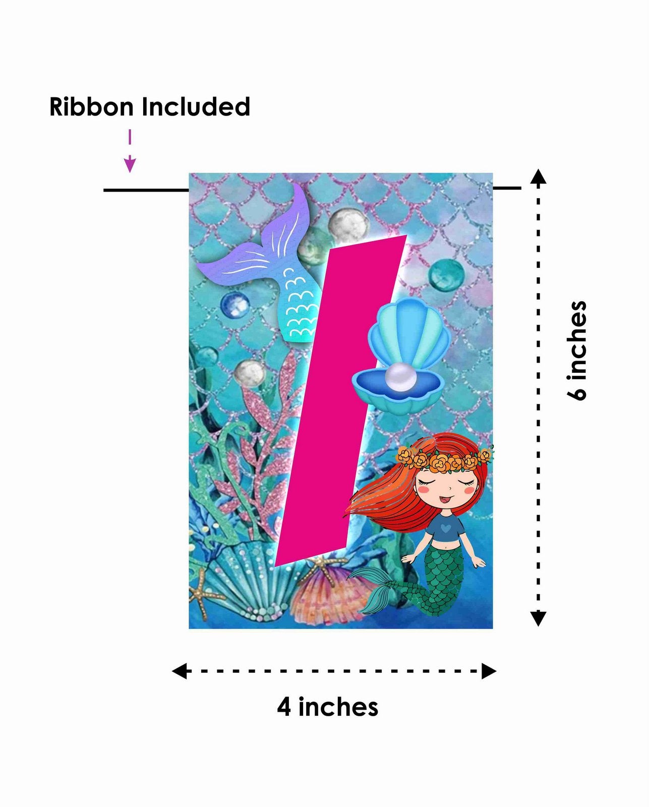 Mermaid Theme I Am Seven 7th Birthday Banner for Photo Shoot Backdrop and Theme Party