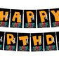 Cycling Theme Happy Birthday Decoration Hanging and Banner for Photo Shoot Backdrop and Theme Party