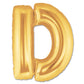 Alphabet D Gold Foil Balloon 16 Inches