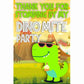 Dinosaur theme Return Gifts Thank You Tags Thank u Cards for Gifts 20 Nos Cards and Glue Dots