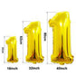 Number 8 Gold Foil Balloon 16 Inches - Balloonistics