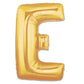 Alphabet E Gold Foil Balloon 16 Inches