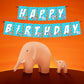 Elephant Theme Happy Birthday Decoration Hanging and Banner for Photo Shoot Backdrop and Theme Party