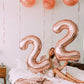 Number 2 Rose Gold Foil Balloon 40 Inches