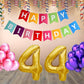Number 44  Gold Foil Balloon and 25 Nos Pink and Purple Color Latex Balloon and Happy Birthday Banner Combo
