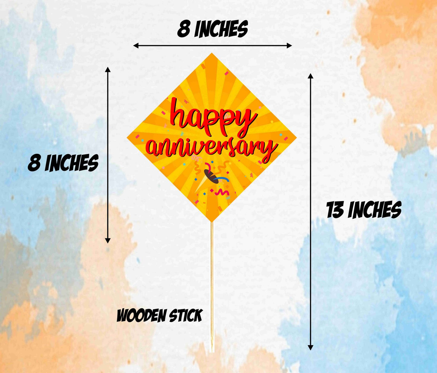 Happy Anniversary Theme Props Banner Swirls for Anniversary Decoration Backdrop Photo Shoot, Photo Booth Party Item for Adults and Kids