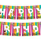 Hawaii Luau Theme Happy Birthday Decoration Hanging and Banner for Photo Shoot Backdrop and Theme Party