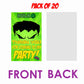 Hulk theme Return Gifts Thank You Tags Thank u Cards for Gifts 20 Nos Cards and Glue Dots